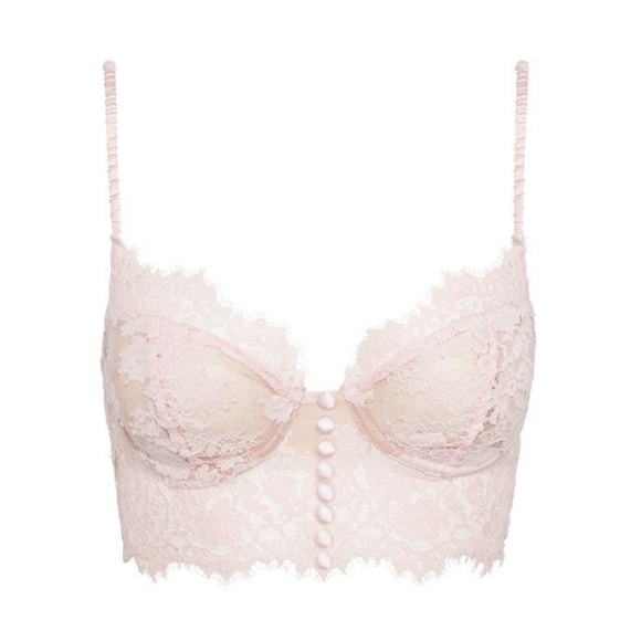 FOR LOVE & LEMONS PINK Faye Lace Bra Top - Picture 3 of 7